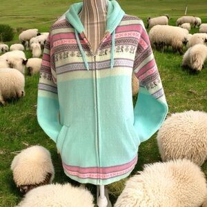 Yarina sweater coat, size M, Alpaca and cotton, incredibly soft and warm, EUC